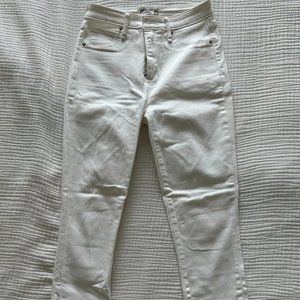 Abercrombie High Rise White Jeans